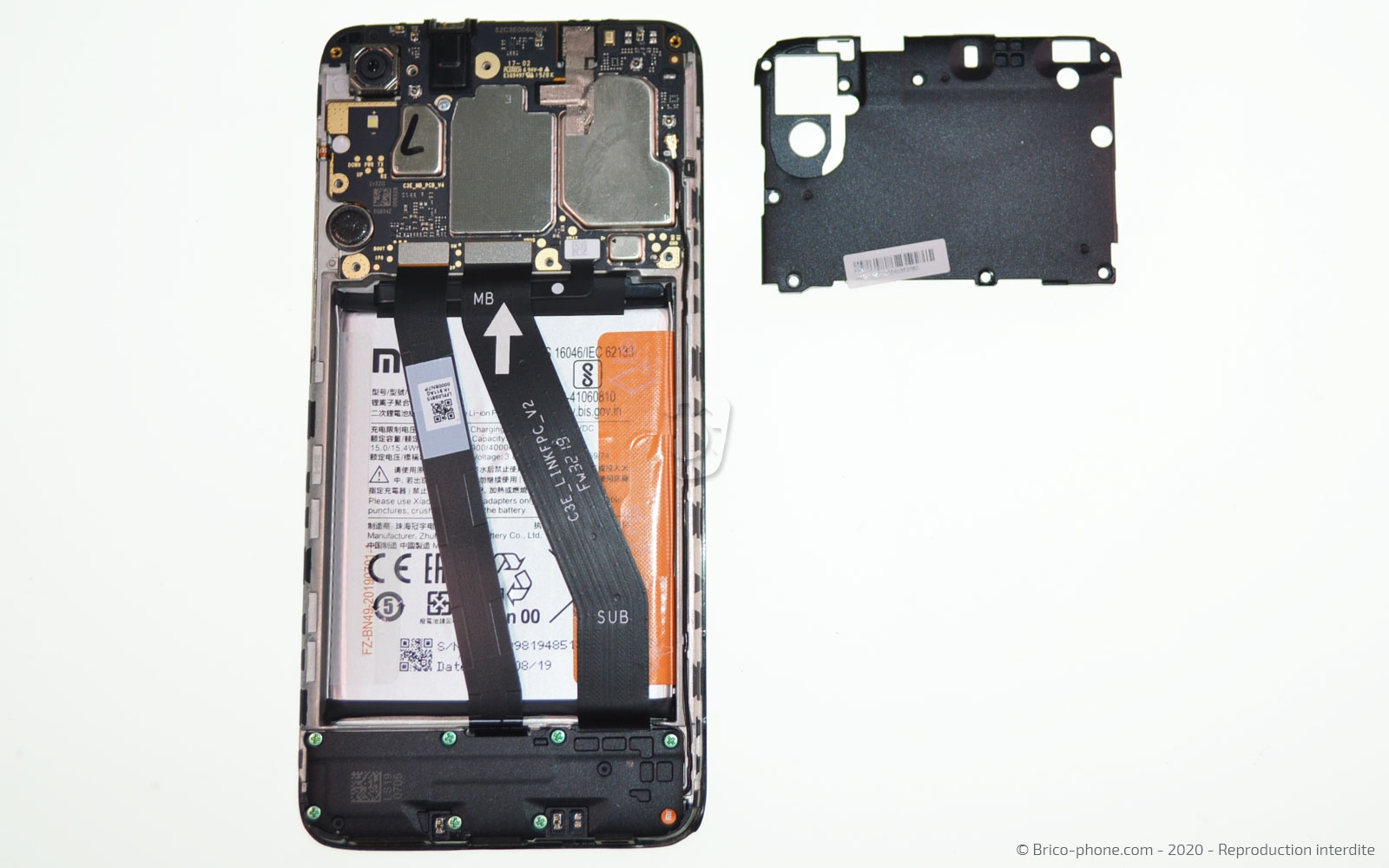 Changement de l'écran (vitre+LCD) sur Redmi 7A photo 3