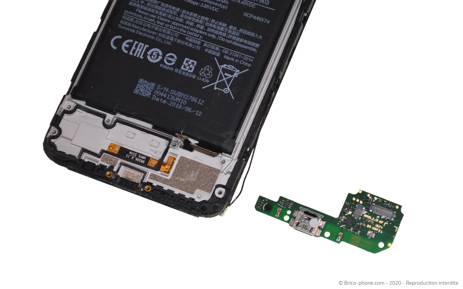 Changement du connecteur de charge sur Redmi 6 photo 3