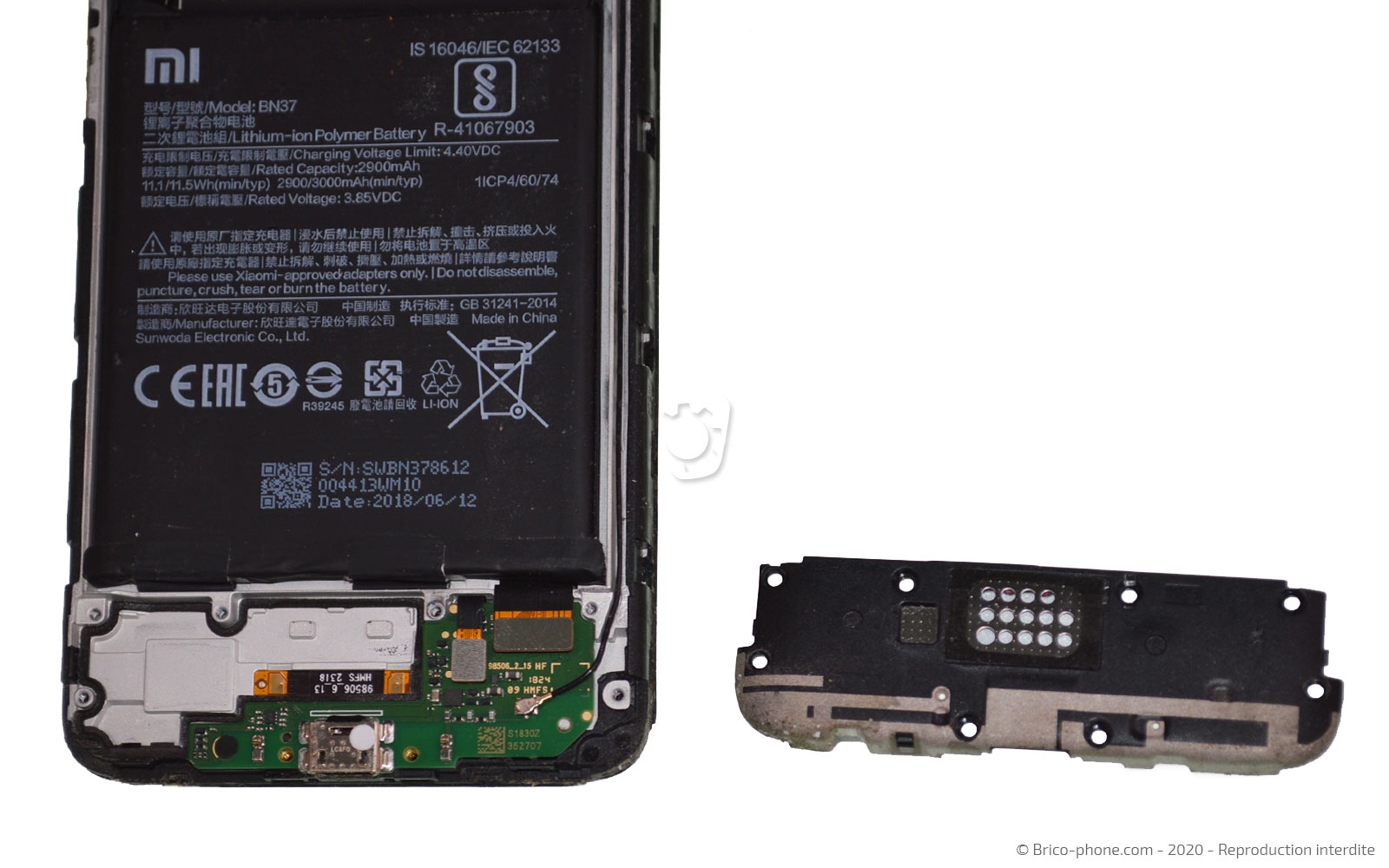 Changement du connecteur de charge sur Redmi 6 photo 3