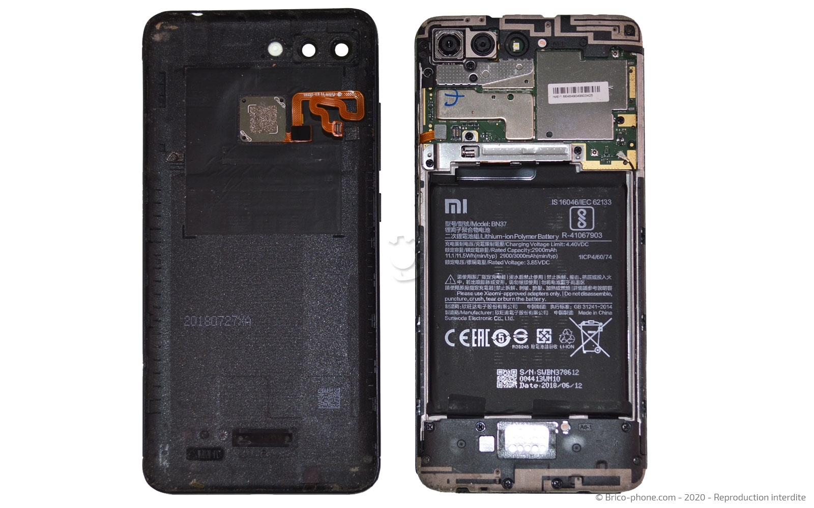 Changement d'écran (vitre + LCD) sur Redmi 6 photo 2