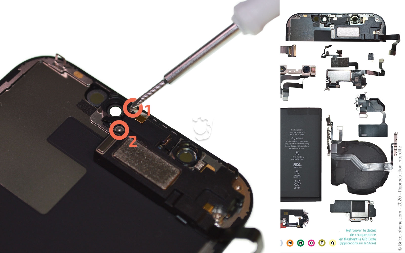 Changement de l'écran (vitre + Oled) sur iPhone 12 photo 1