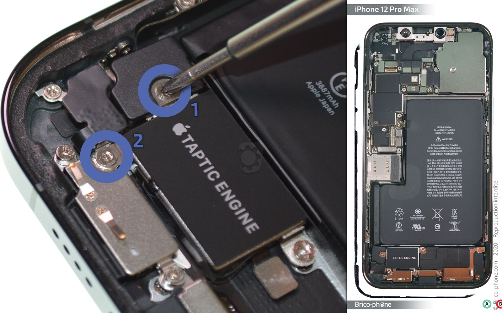 Changement de batterie sur iPhone 12 Pro Max photo 1