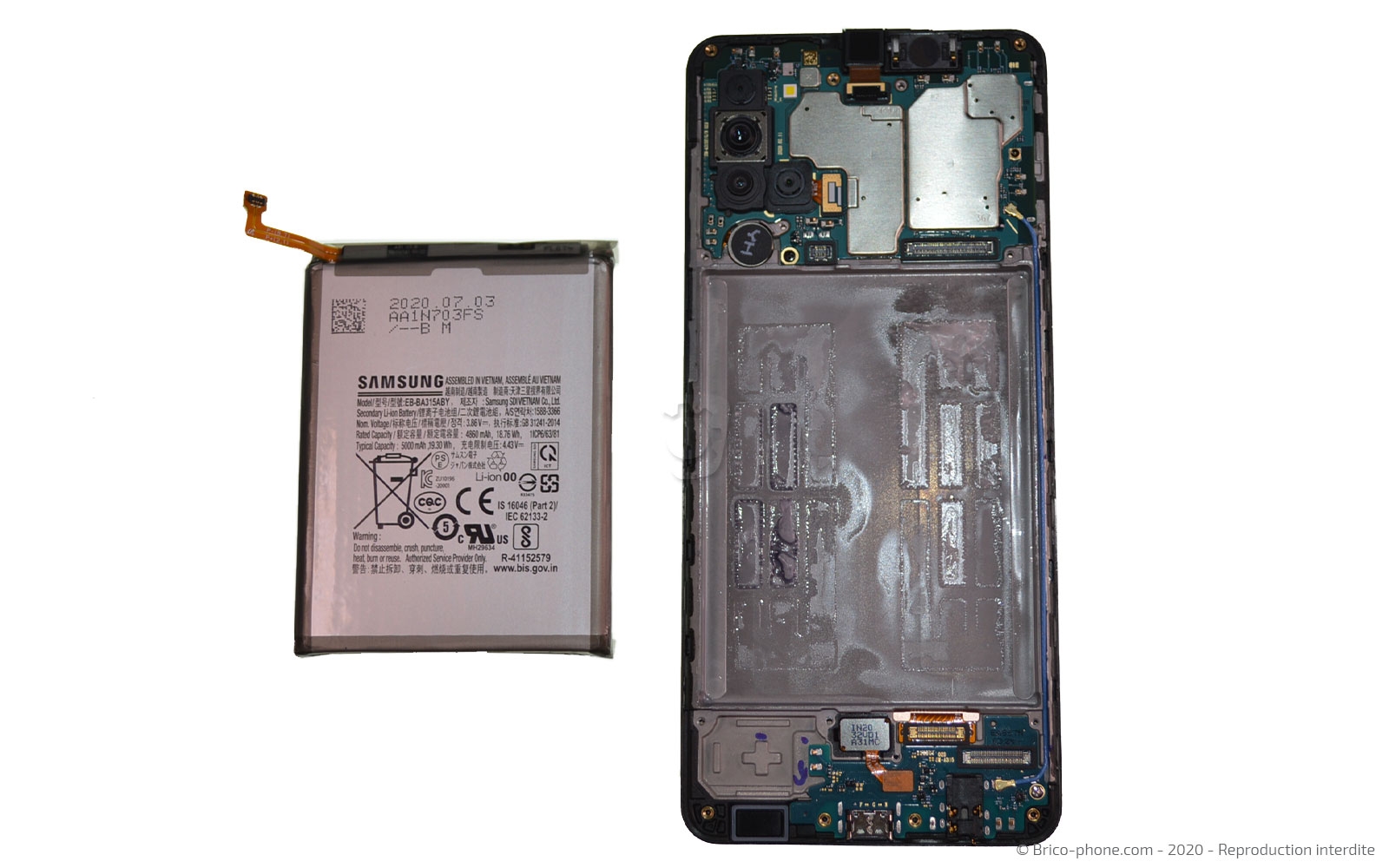 Démontage complet sur Galaxy A31 photo 2