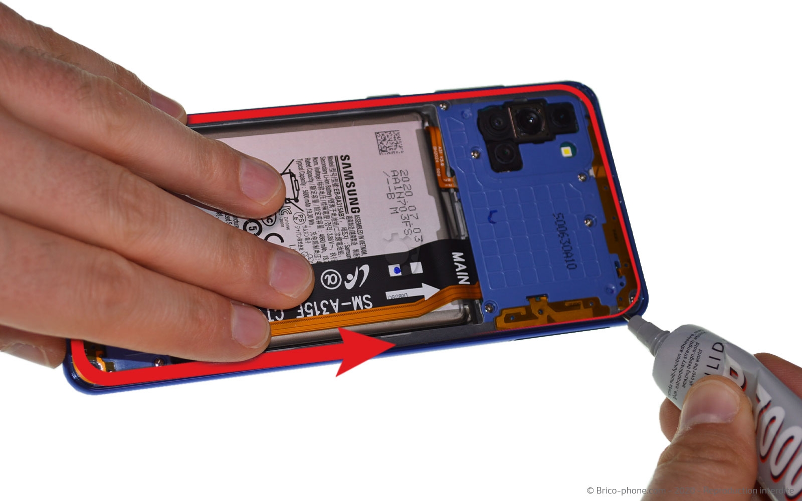 Changement du connecteur de charge sur Galaxy A31 photo 3