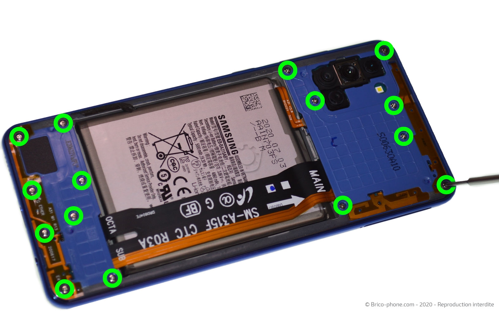 Changement du bloc écran sur Galaxy A31 photo 1