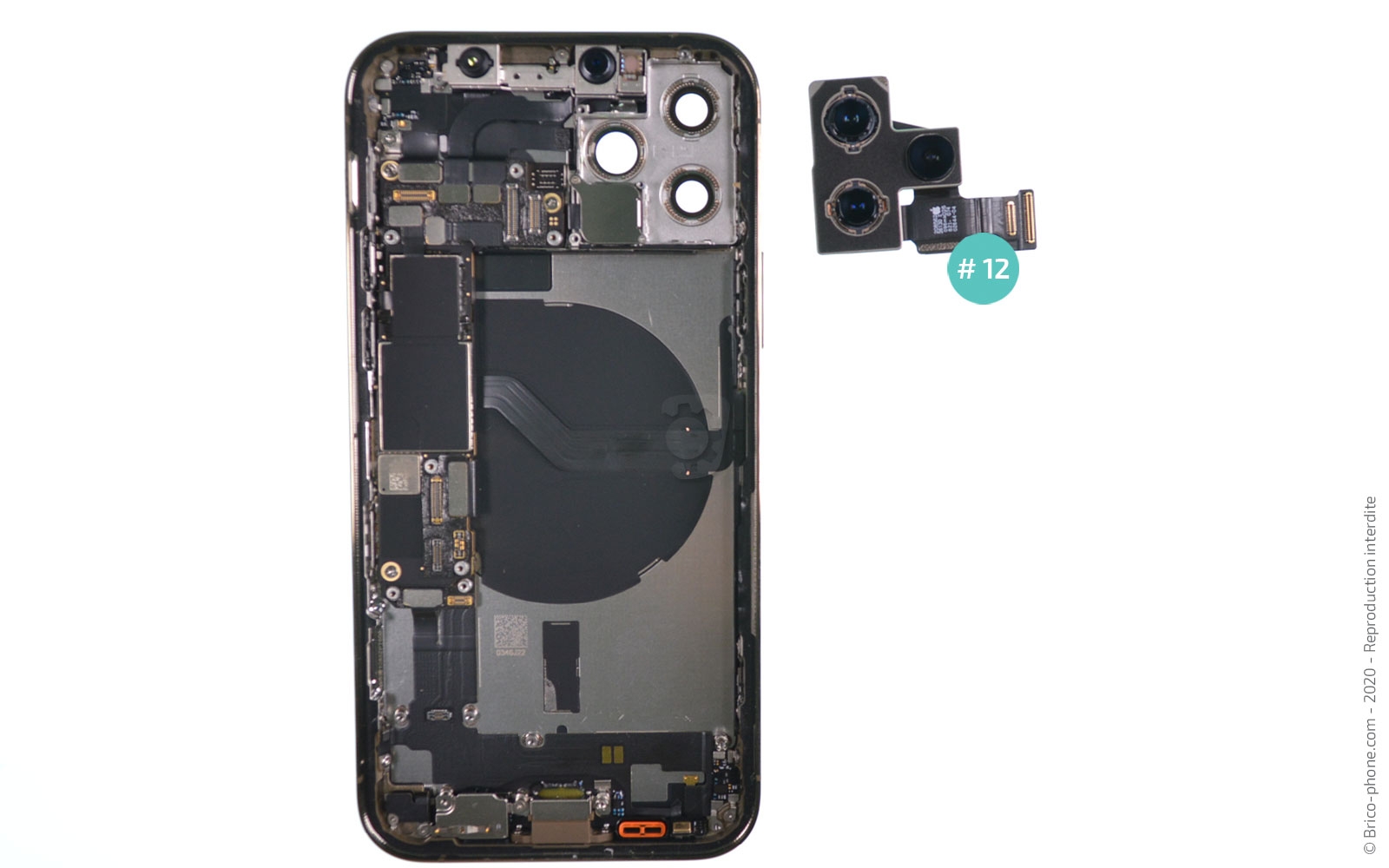 Changement du module triple caméras arrière sur iPhone 12 Pro photo 4