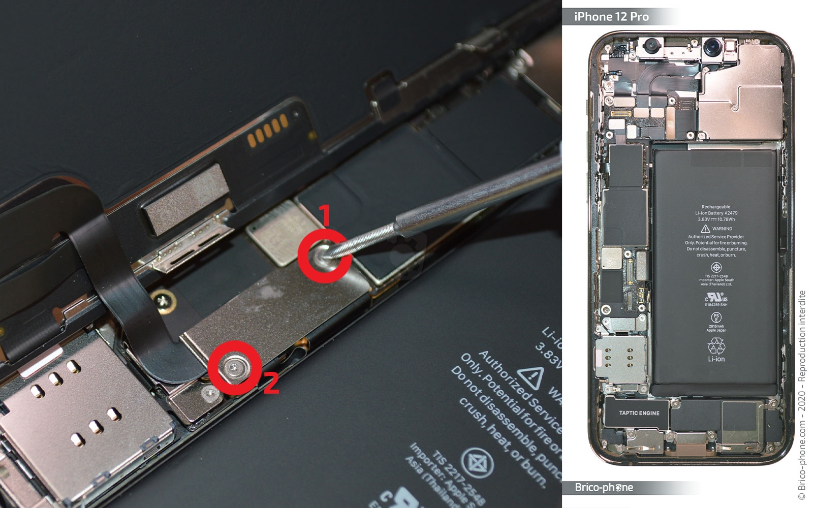 Changement du module triple caméras arrière sur iPhone 12 Pro photo 2