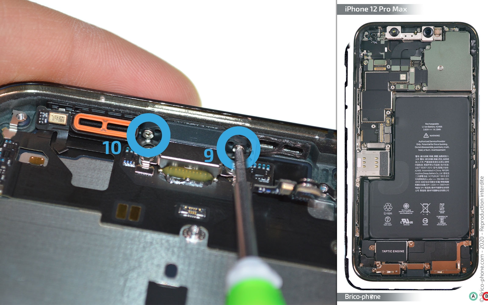 Changement du connecteur de charge sur iPhone 12 Pro Max photo 2