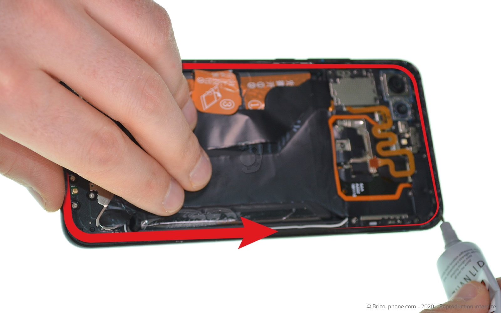 Changement d'écran (vitre + LCD) sur Honor View 20 photo 3