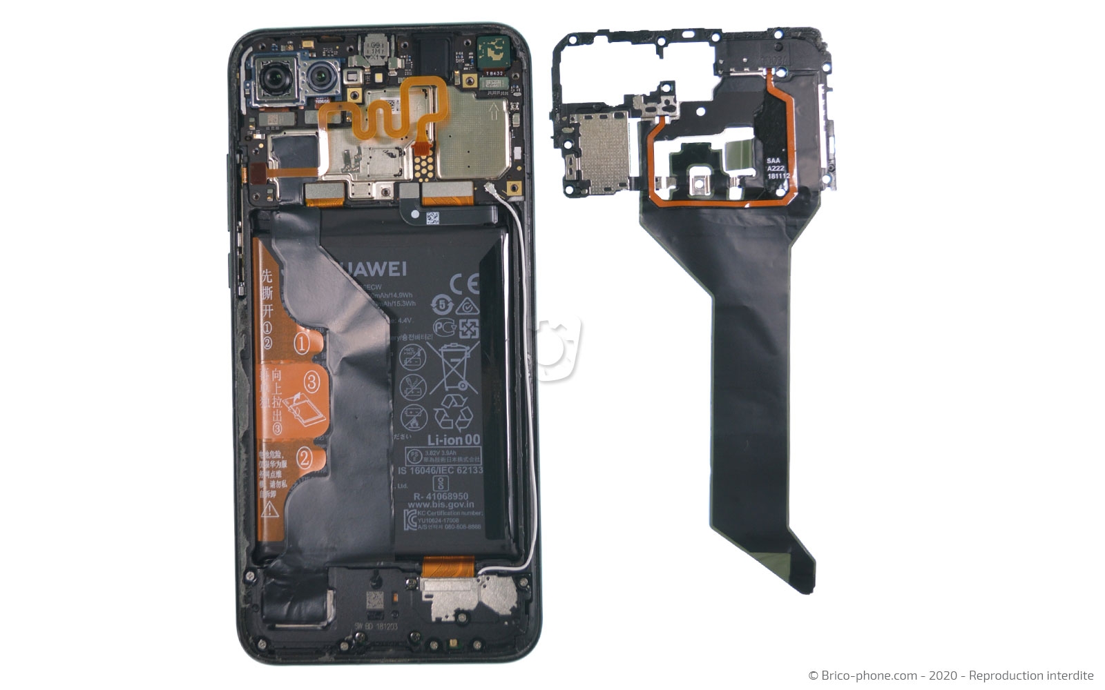 Changement d'écran (vitre + LCD) sur Honor View 20 photo 2