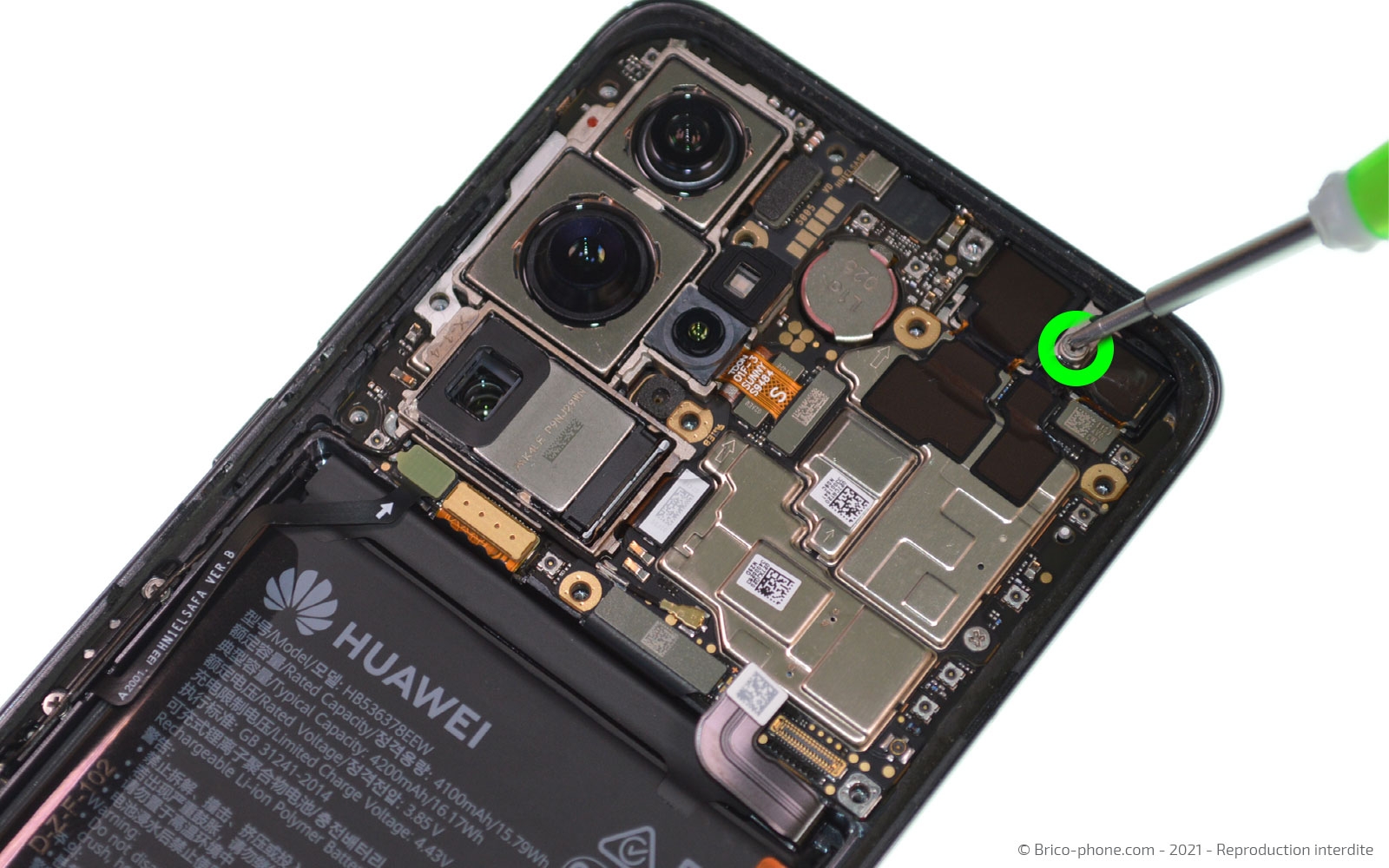 Changement du bloc écran avec batterie sur P40 Pro photo 2
