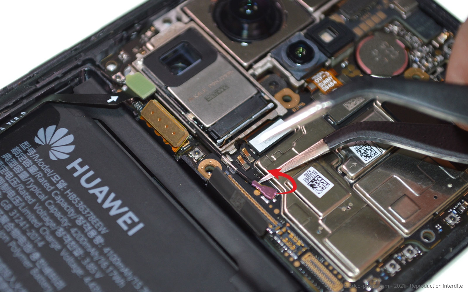 Changement du bloc écran avec batterie sur P40 Pro photo 4