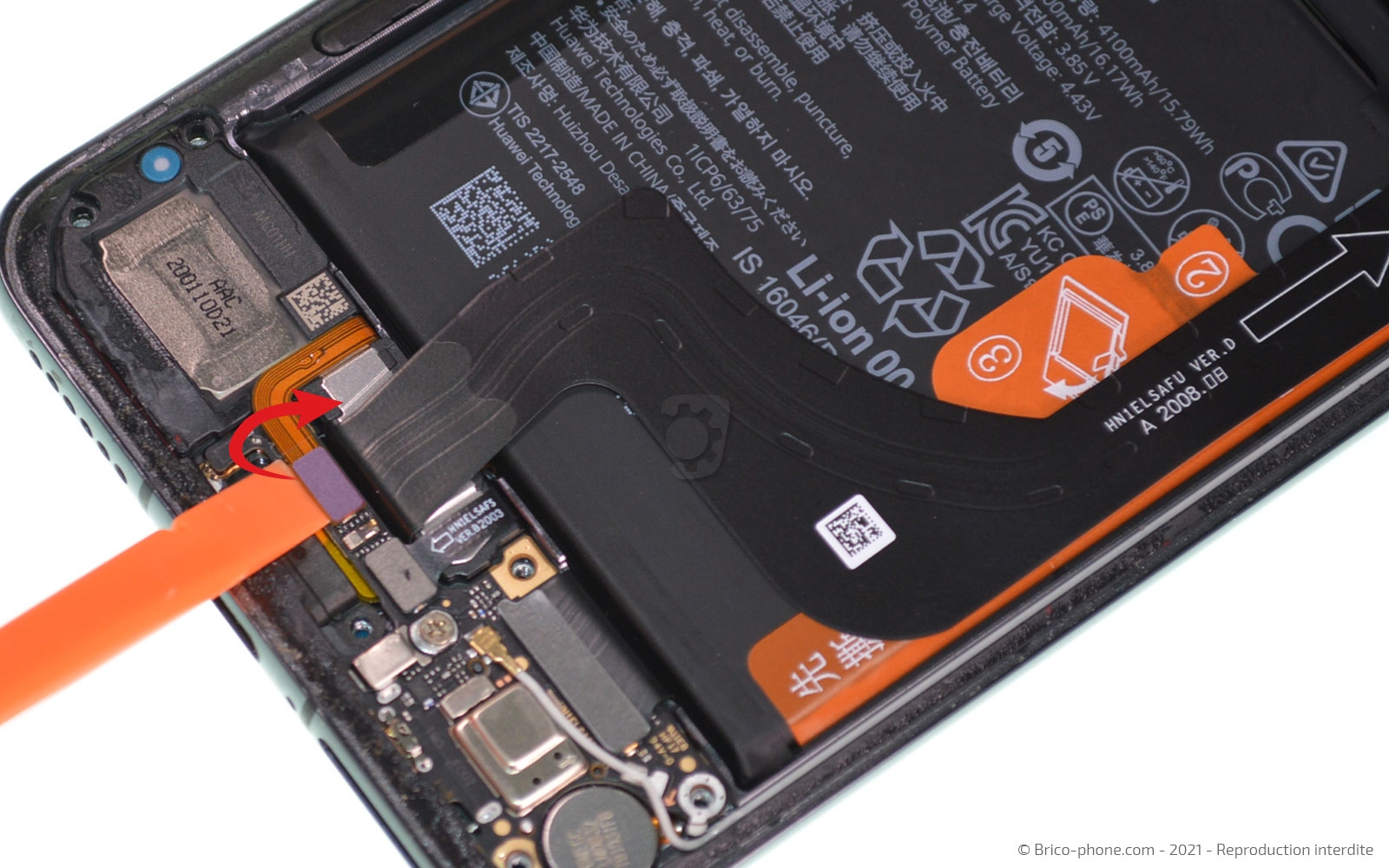 Changement du bloc écran avec batterie sur P40 Pro photo 1