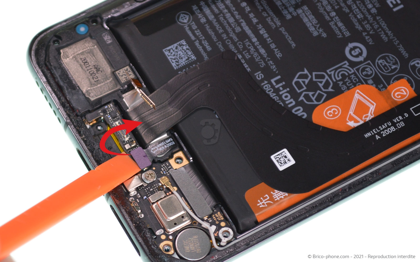 Changement du bloc écran avec batterie sur P40 Pro photo 2