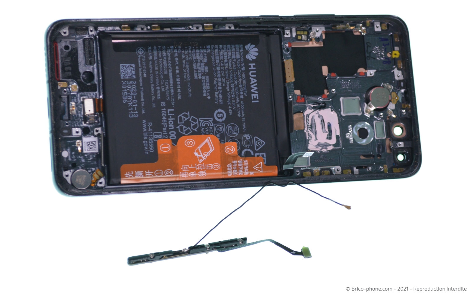 Changement du bloc écran avec batterie sur P40 Pro photo 4