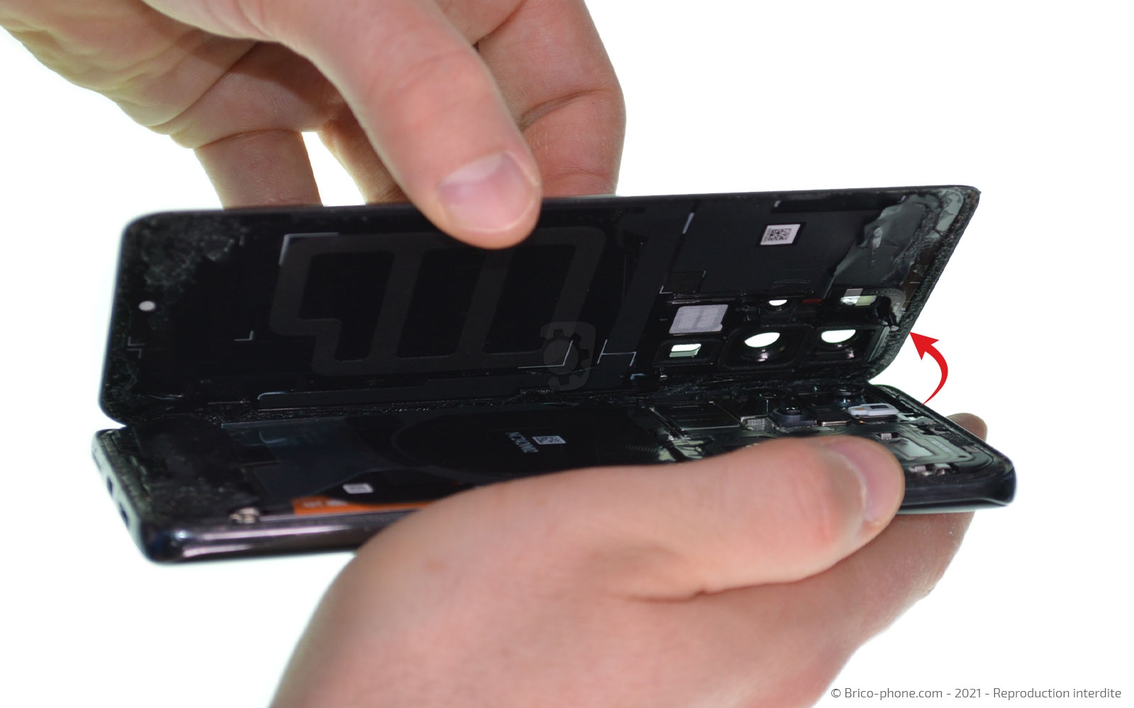 Changement du bloc écran avec batterie sur P40 Pro photo 4