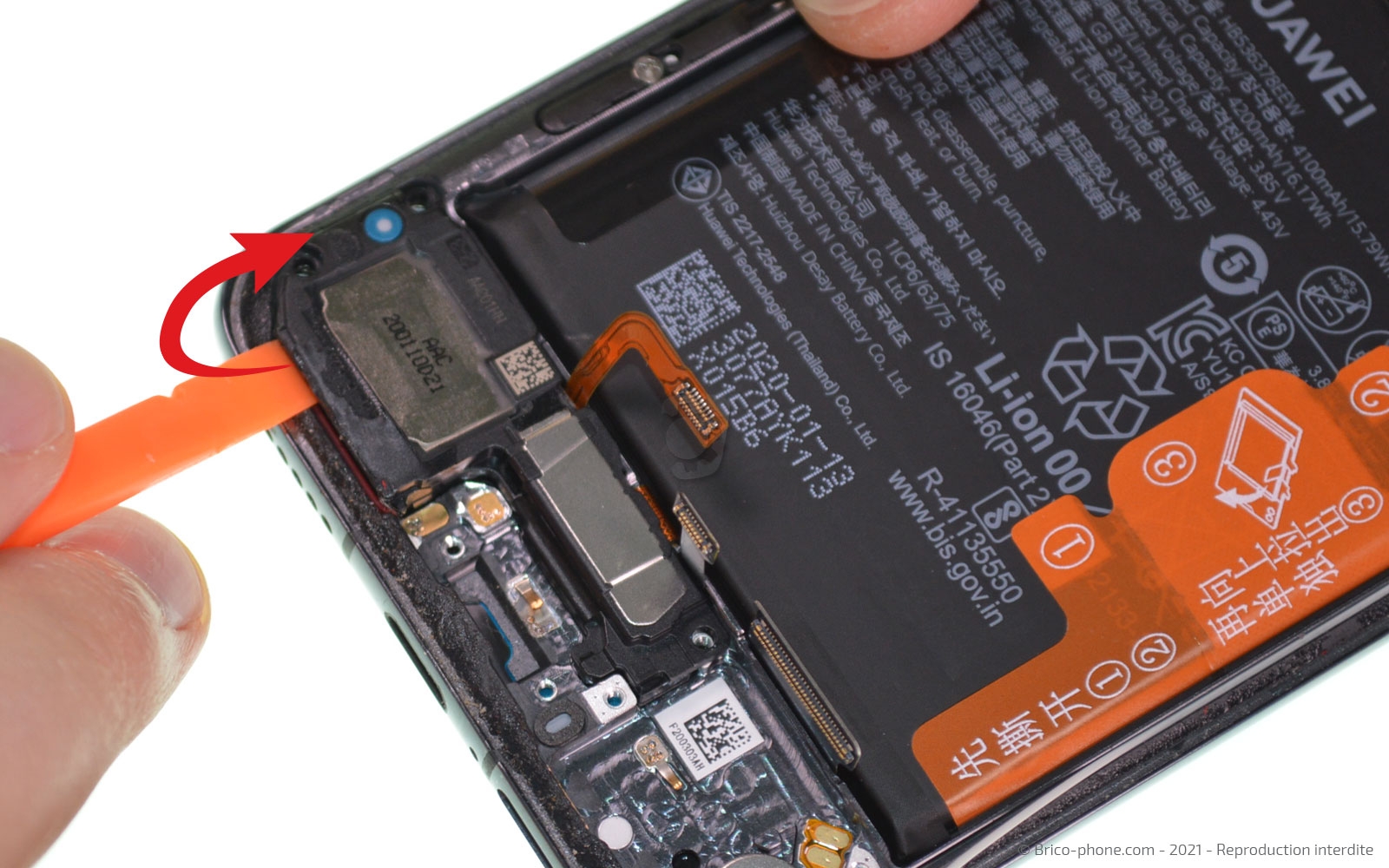 Changement du bloc écran avec batterie sur P40 Pro photo 2