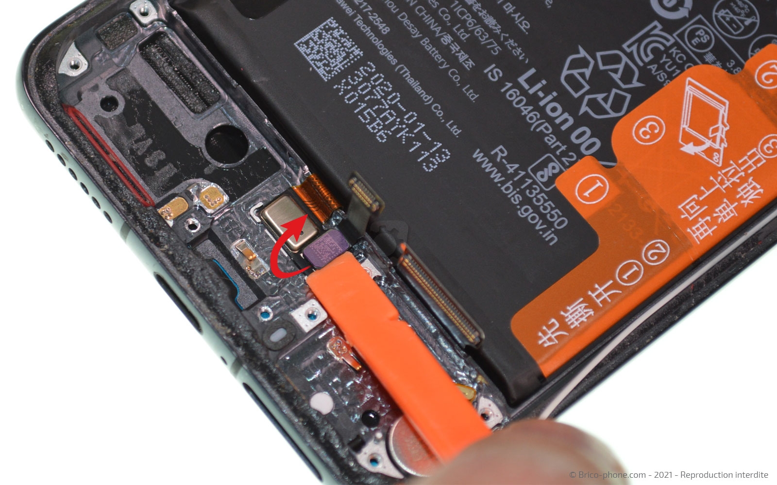 Changement du bloc écran avec batterie sur P40 Pro photo 3