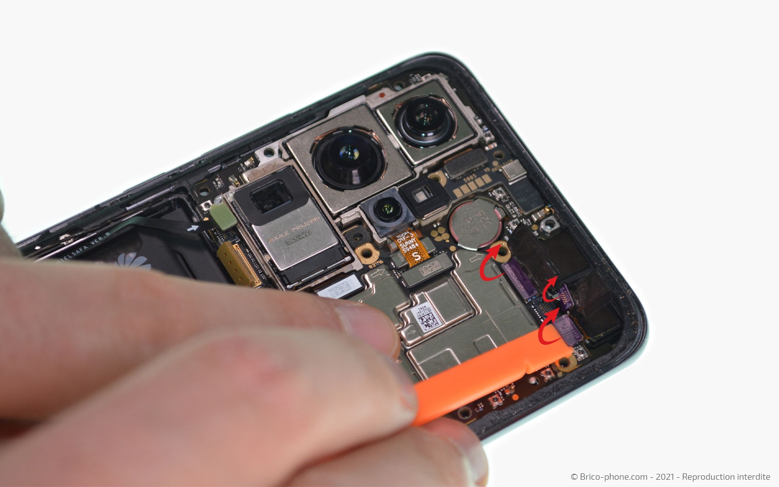 Changement du bloc écran avec batterie sur P40 Pro photo 3