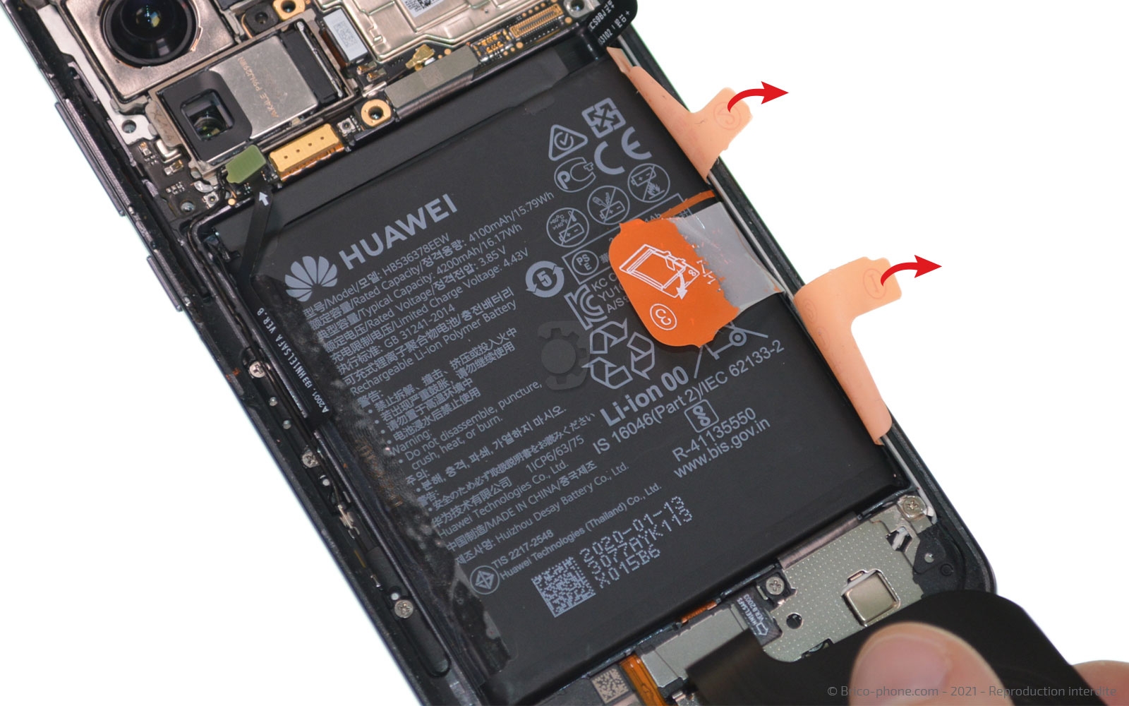 Changement de batterie sur P40 Pro photo 1