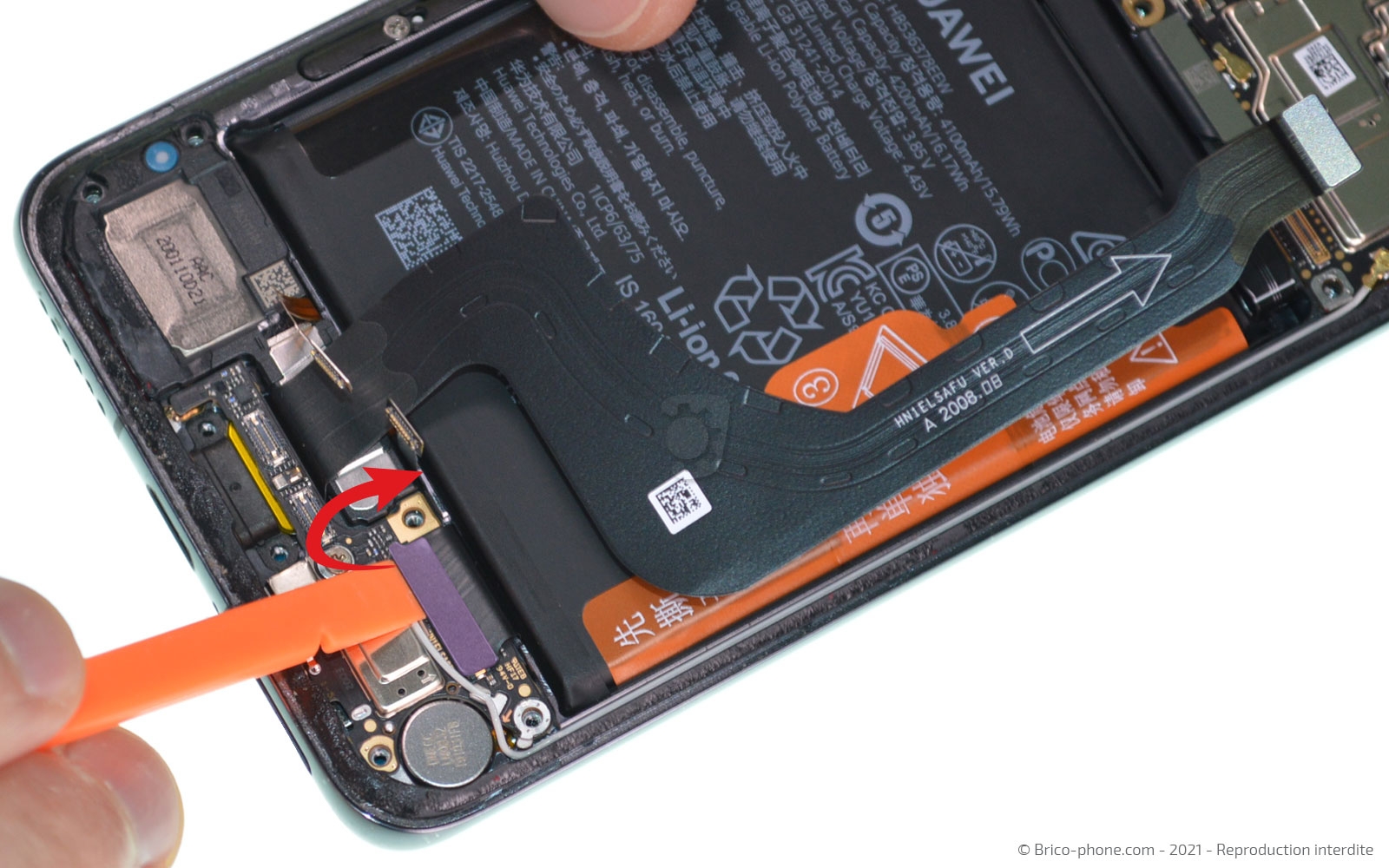 Changement du connecteur de charge sur P40 Pro photo 3
