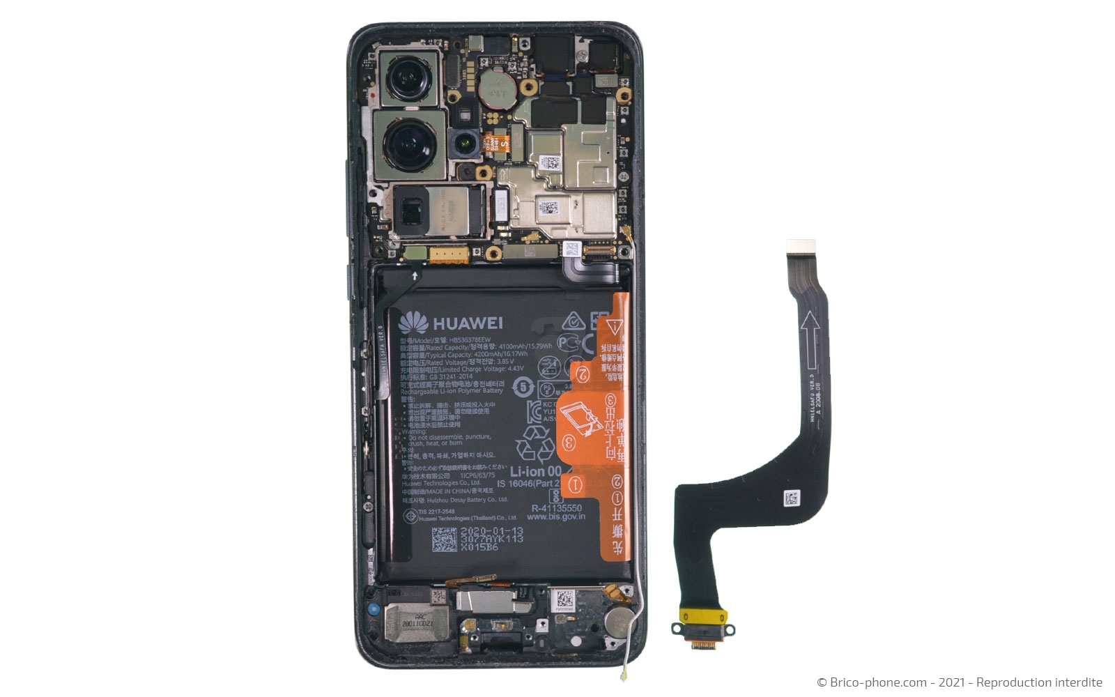 Changement du connecteur de charge sur P40 Pro photo 3