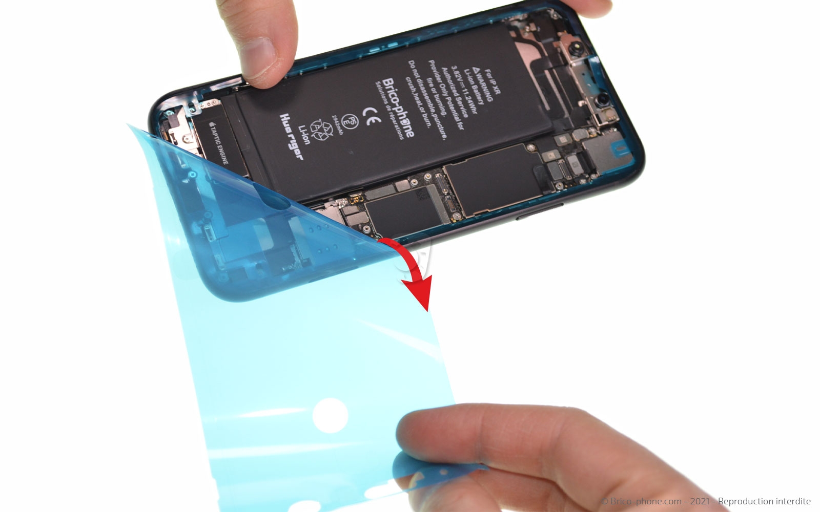 Changement de la coque arrière sur iPhone XR photo 4