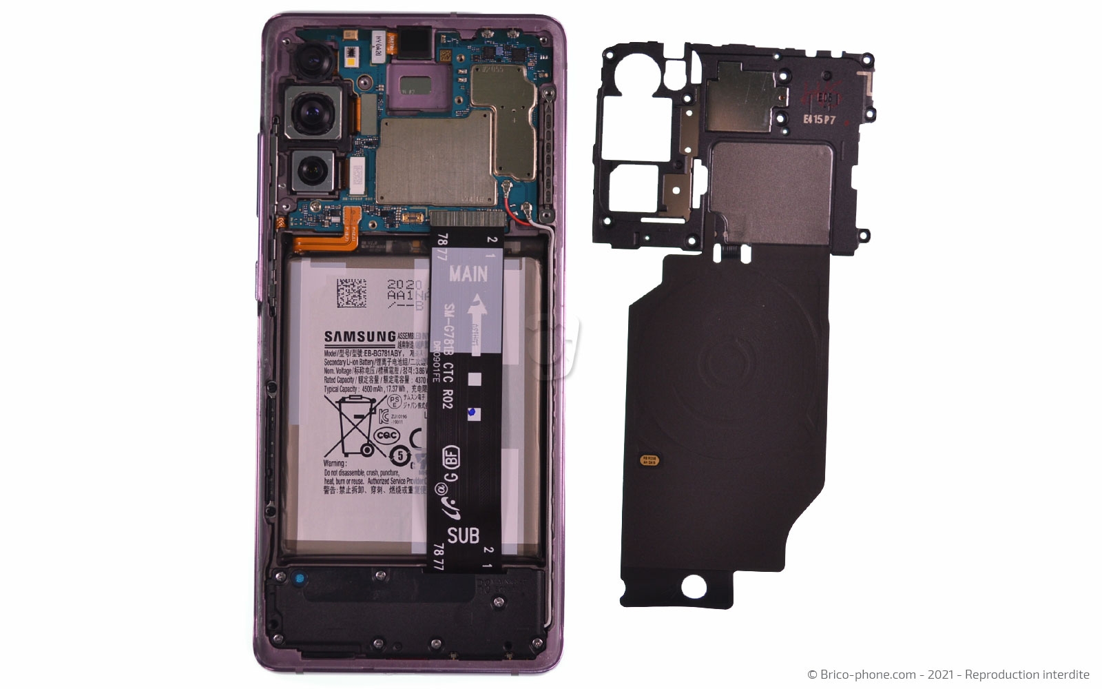 Démontage complet sur Galaxy S20 FE photo 4