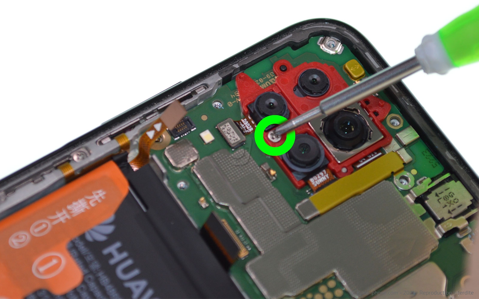 Changement du bloc écran avec batterie sur P40 Lite photo 2