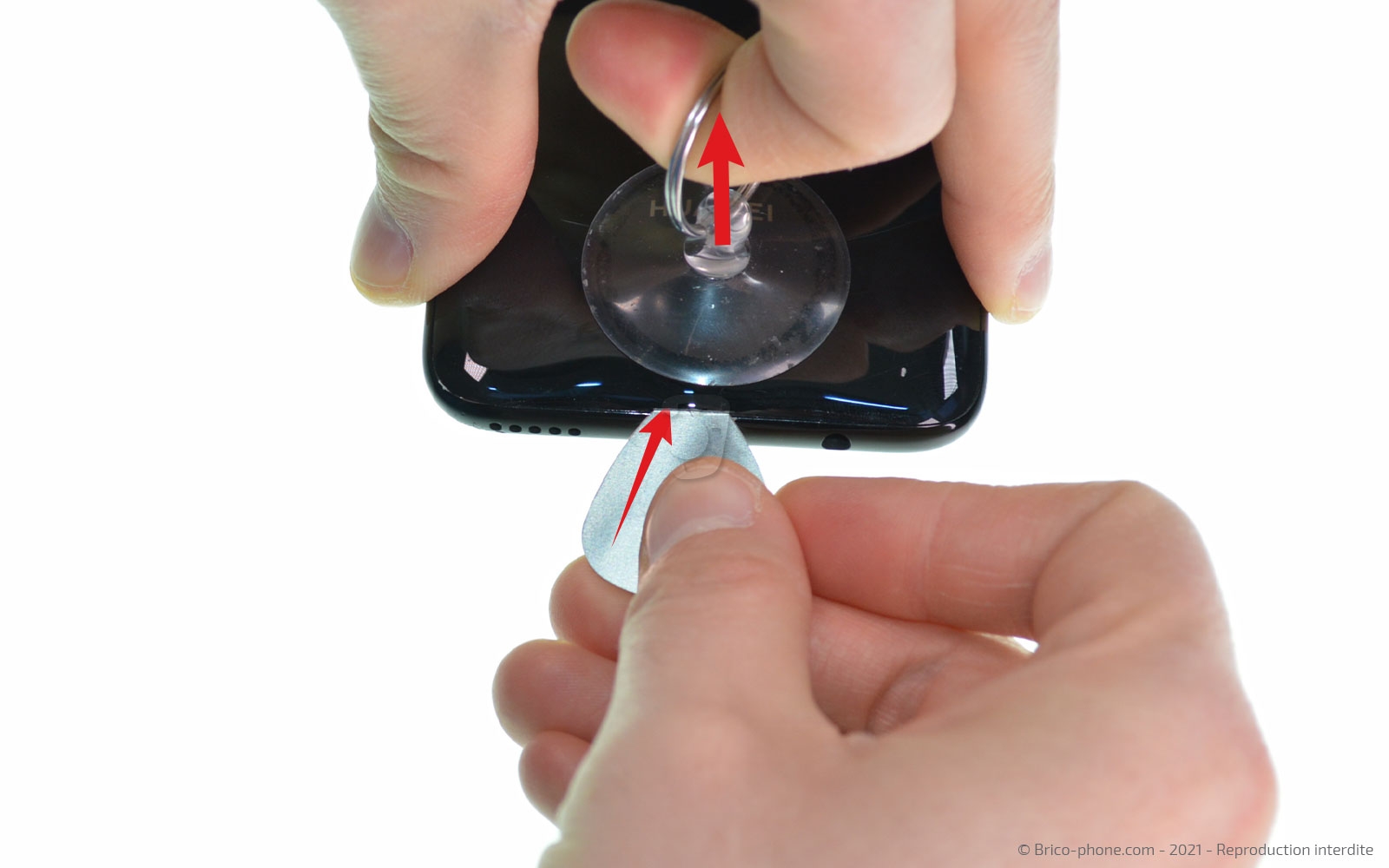 Changement du bloc écran avec batterie sur P40 Lite photo 3