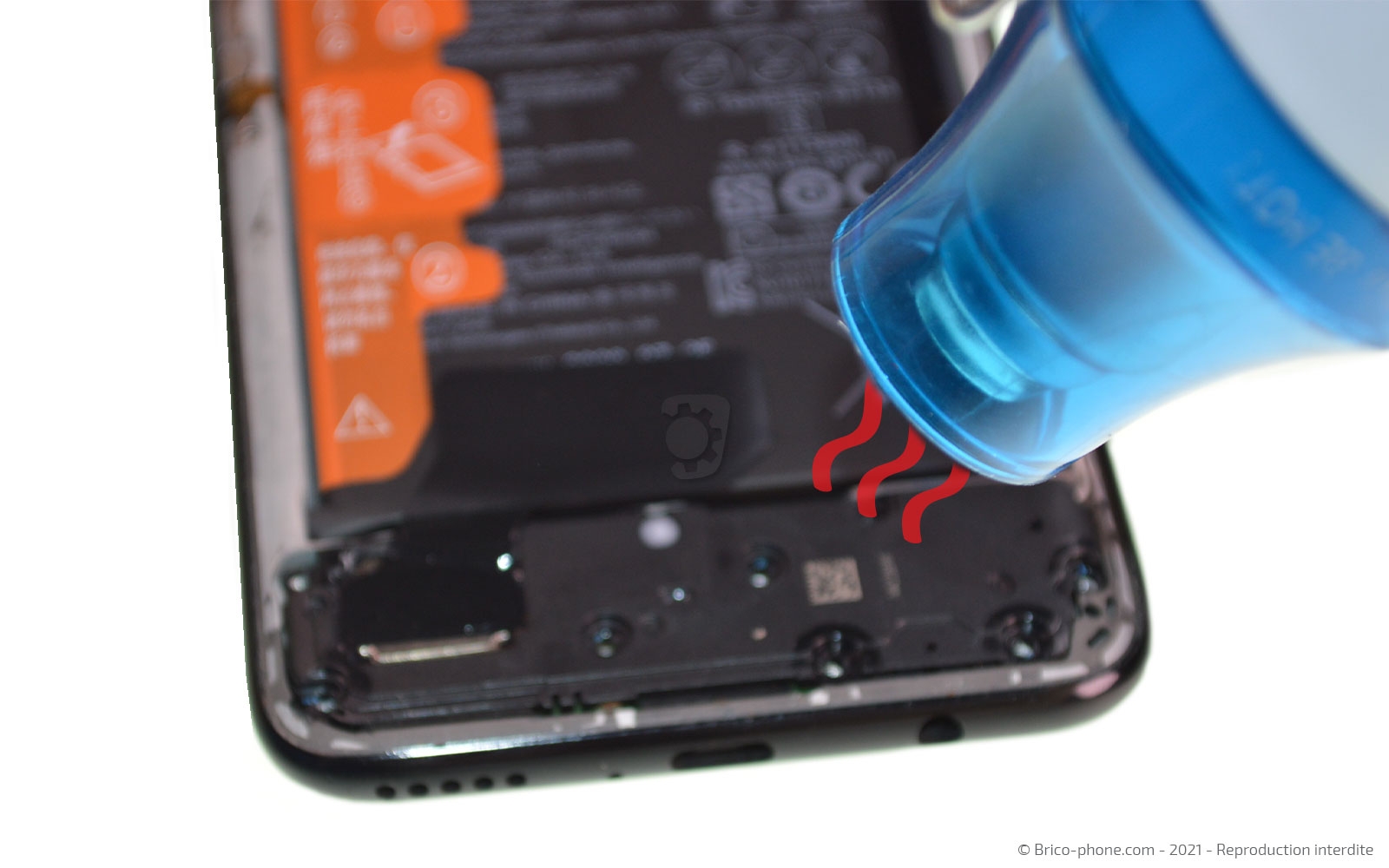 Changement du connecteur de charge sur P40 Lite photo 2