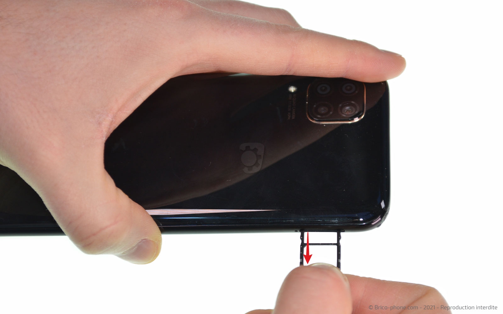 Changement du connecteur de charge sur P40 Lite photo 3