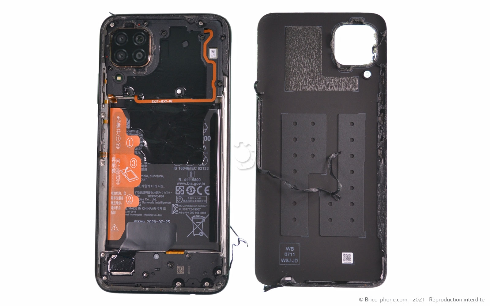 Changement de la vitre arrière  sur P40 Lite photo 3