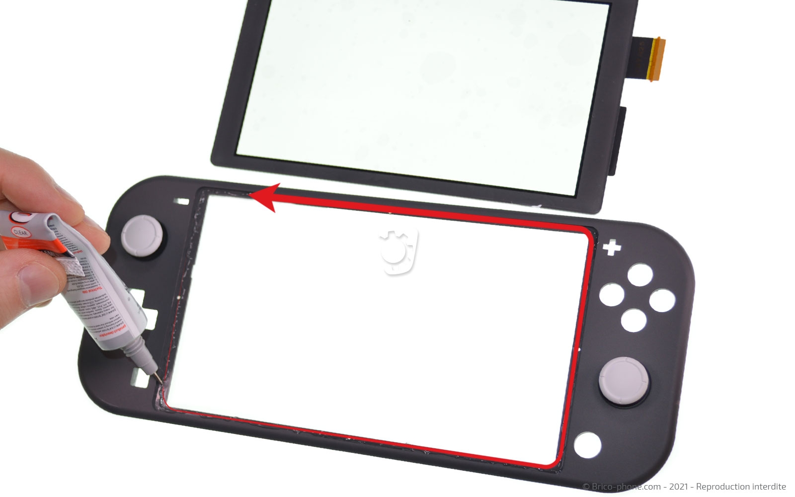 Changement de la vitre tactile ou du LCD  sur Switch Lite photo 1