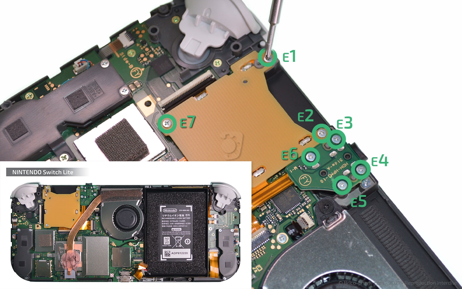 Changement de la vitre tactile ou du LCD  sur Switch Lite photo 1