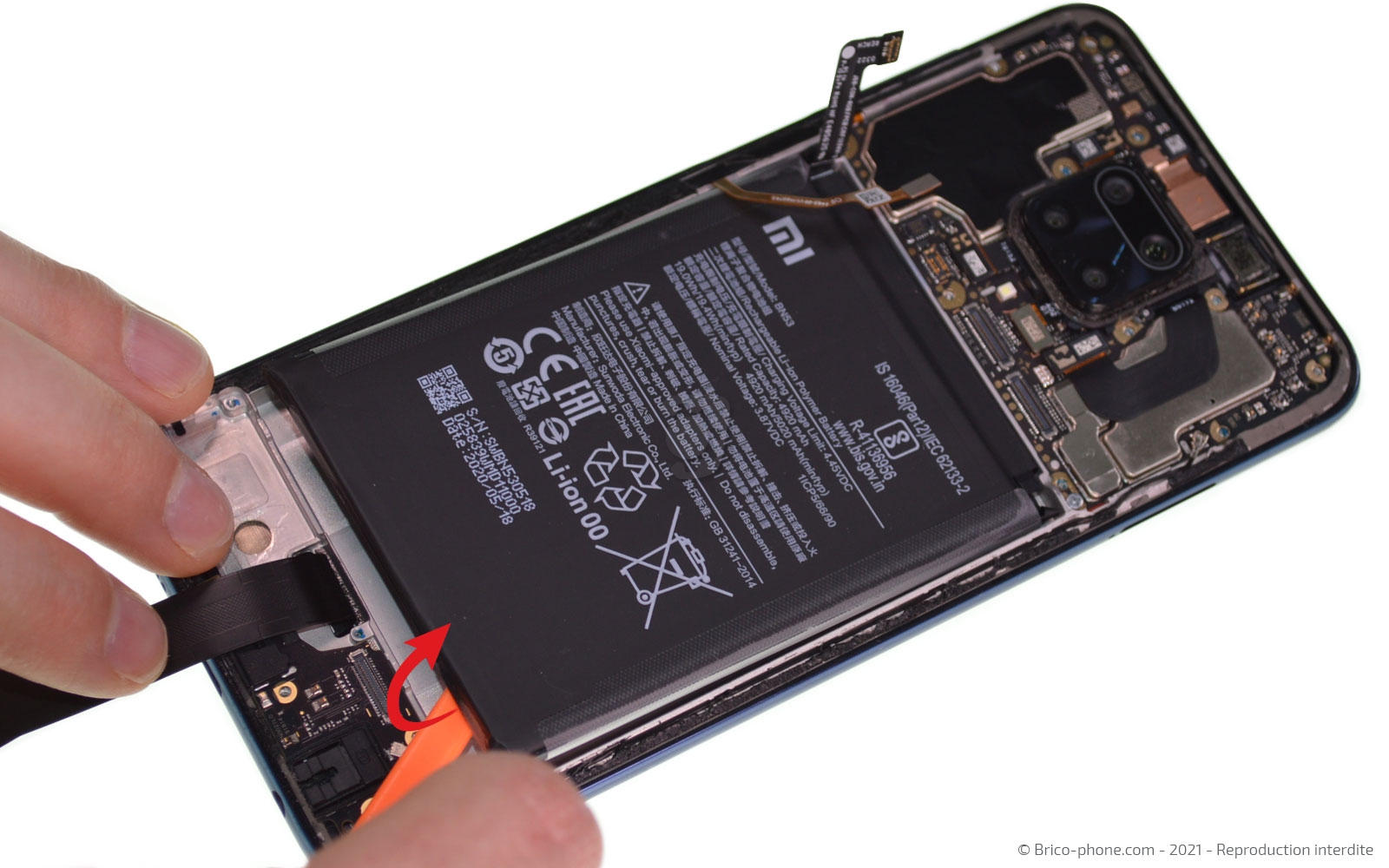 Changement de batterie sur Redmi Note 9 Pro photo 3