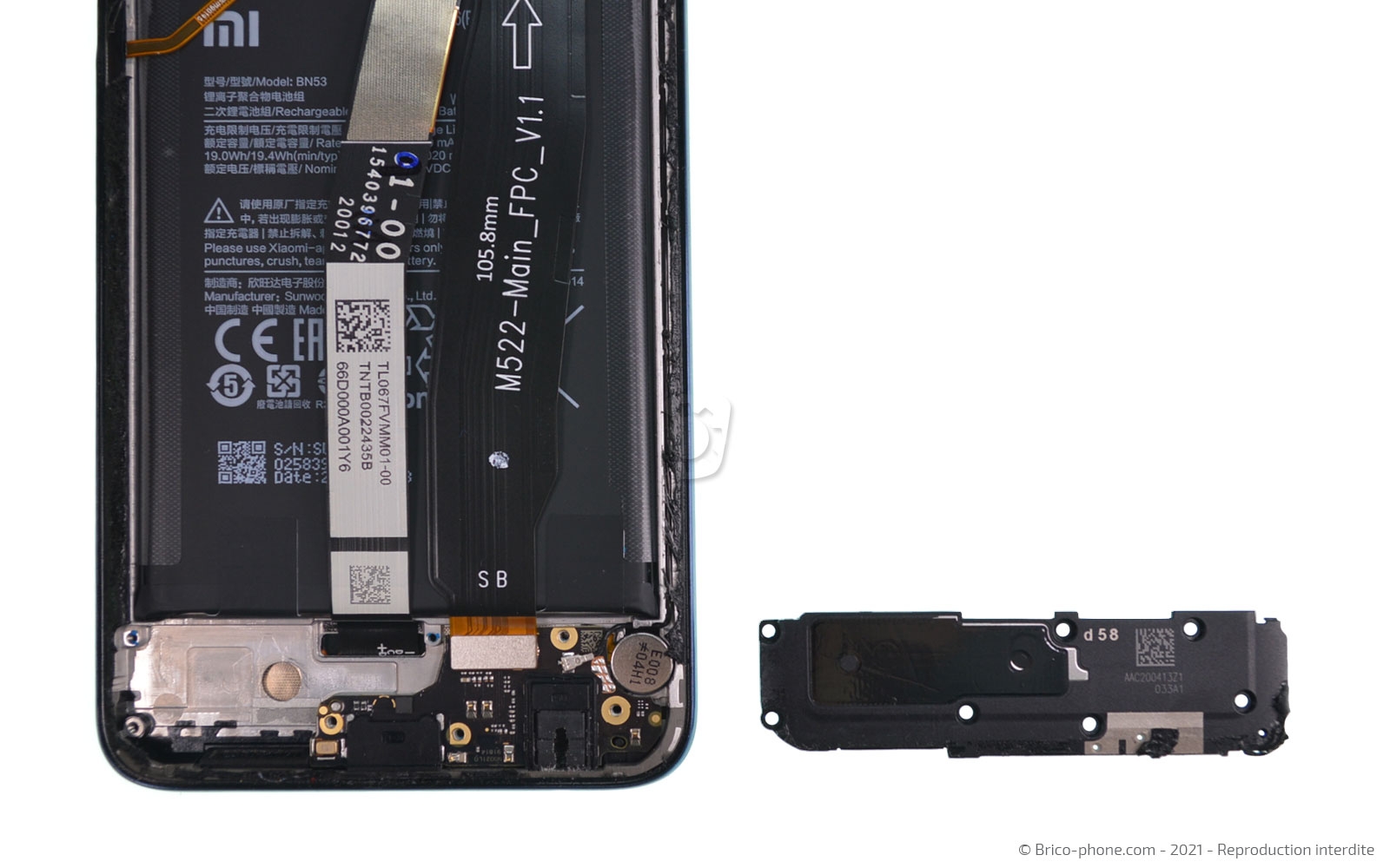 Changement de batterie sur Redmi Note 9 Pro photo 3