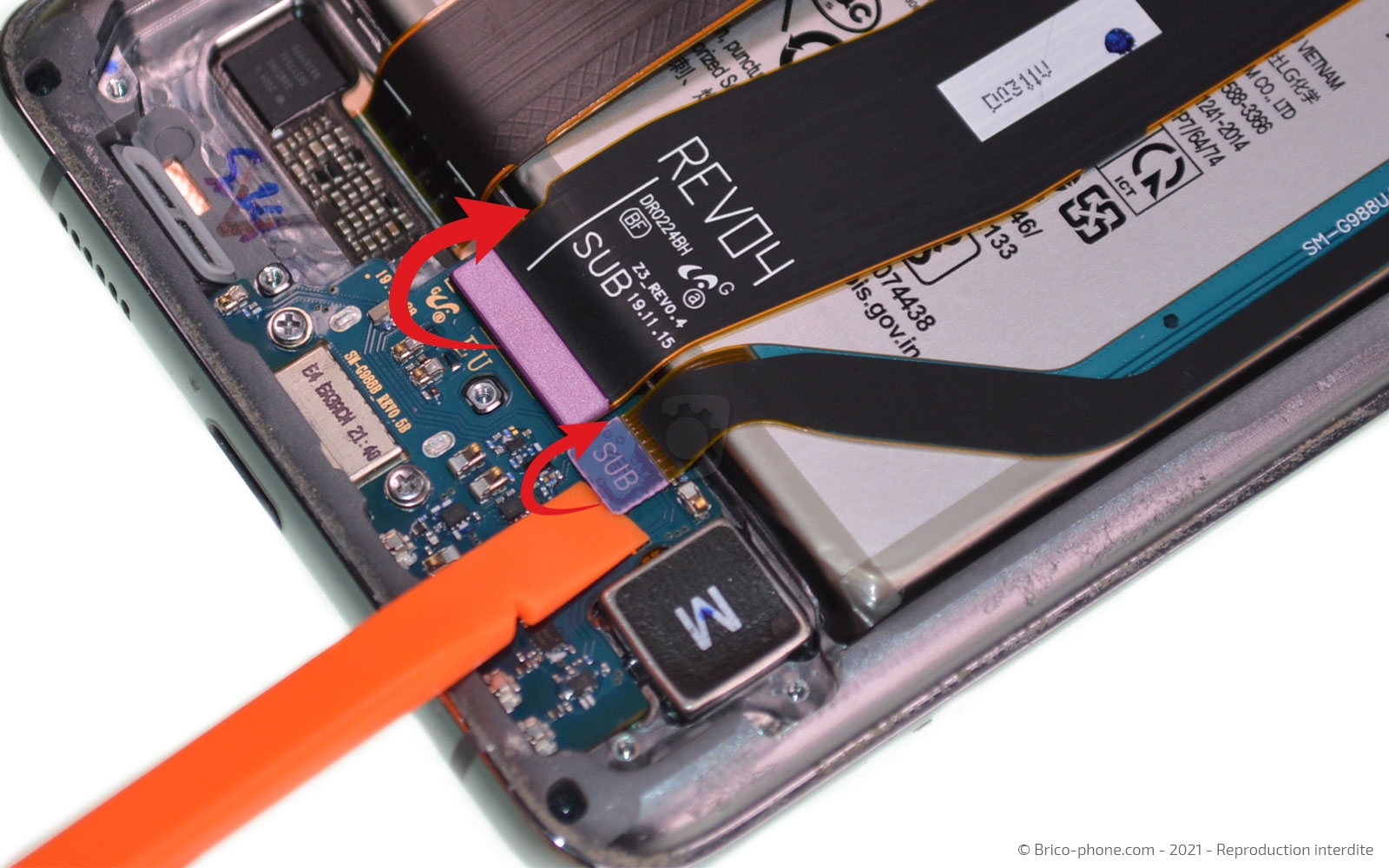 Changement de la batterie sur Galaxy S20 Ultra photo 2