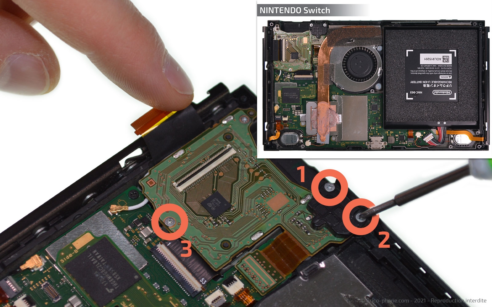 Changement de la vitre tactile ou du LCD  sur Switch photo 1