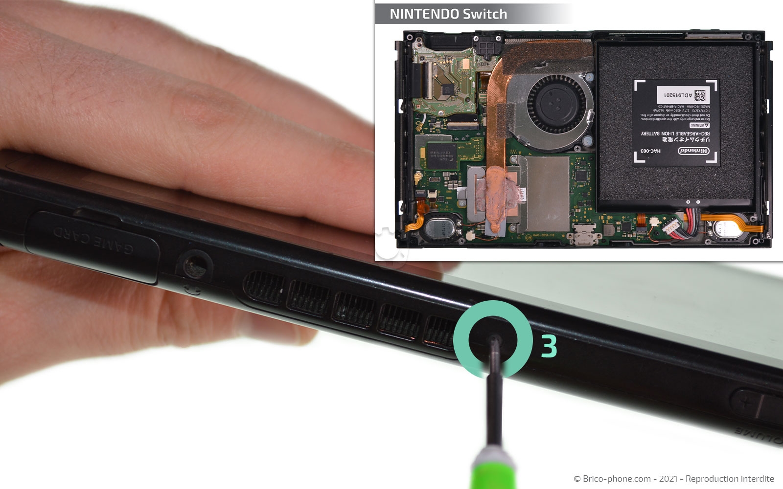 Changement du lecteur de cartes de jeux sur Switch photo 3