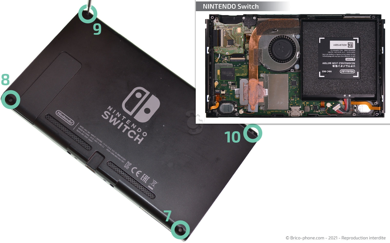 Changement du lecteur de cartes de jeux sur Switch photo 4