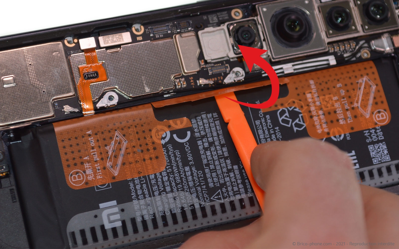 Changement de batterie sur Mi Note 10 photo 1