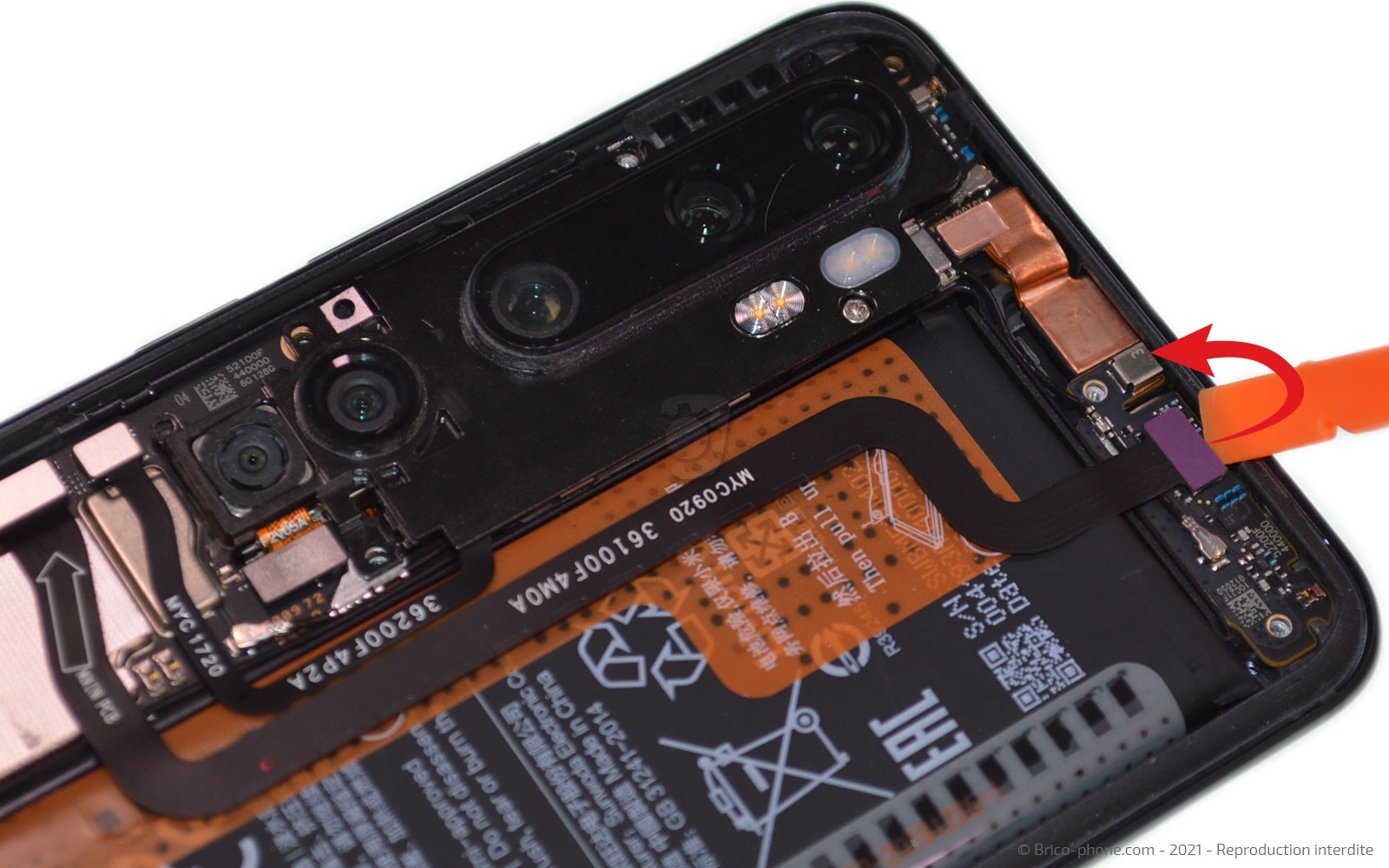 Changement de batterie sur Mi Note 10 photo 2