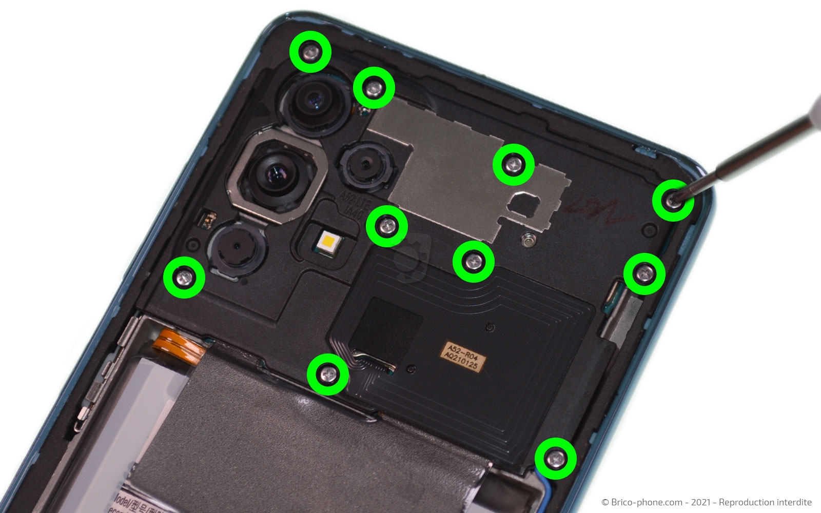 Démontage complet sur Galaxy A52 photo 1