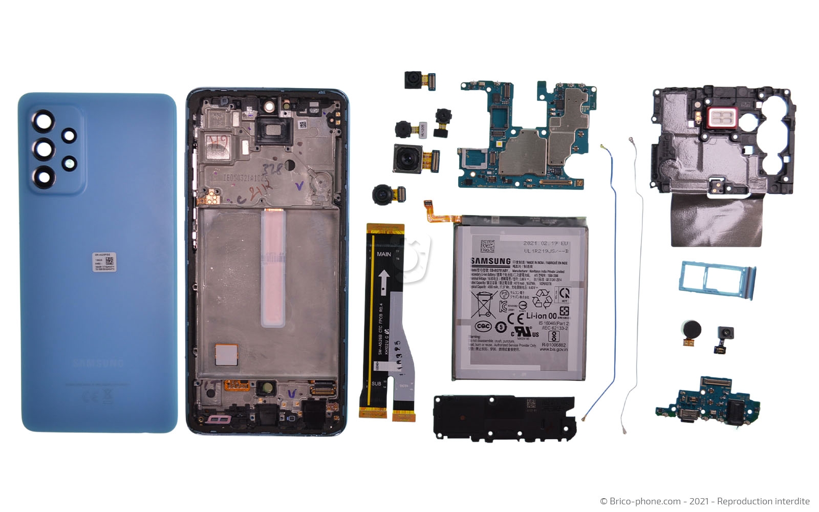 Démontage complet sur Galaxy A52 photo 1