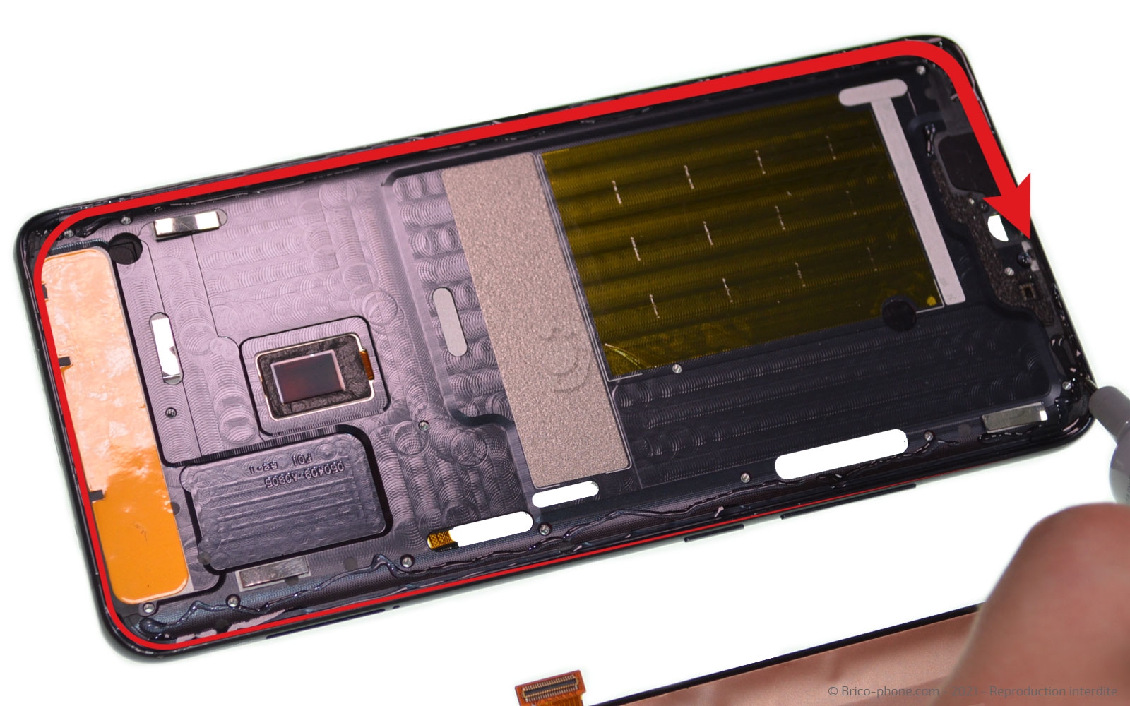 changement de l'écran (vitre et LCD) sur Mi Note 10 photo 2