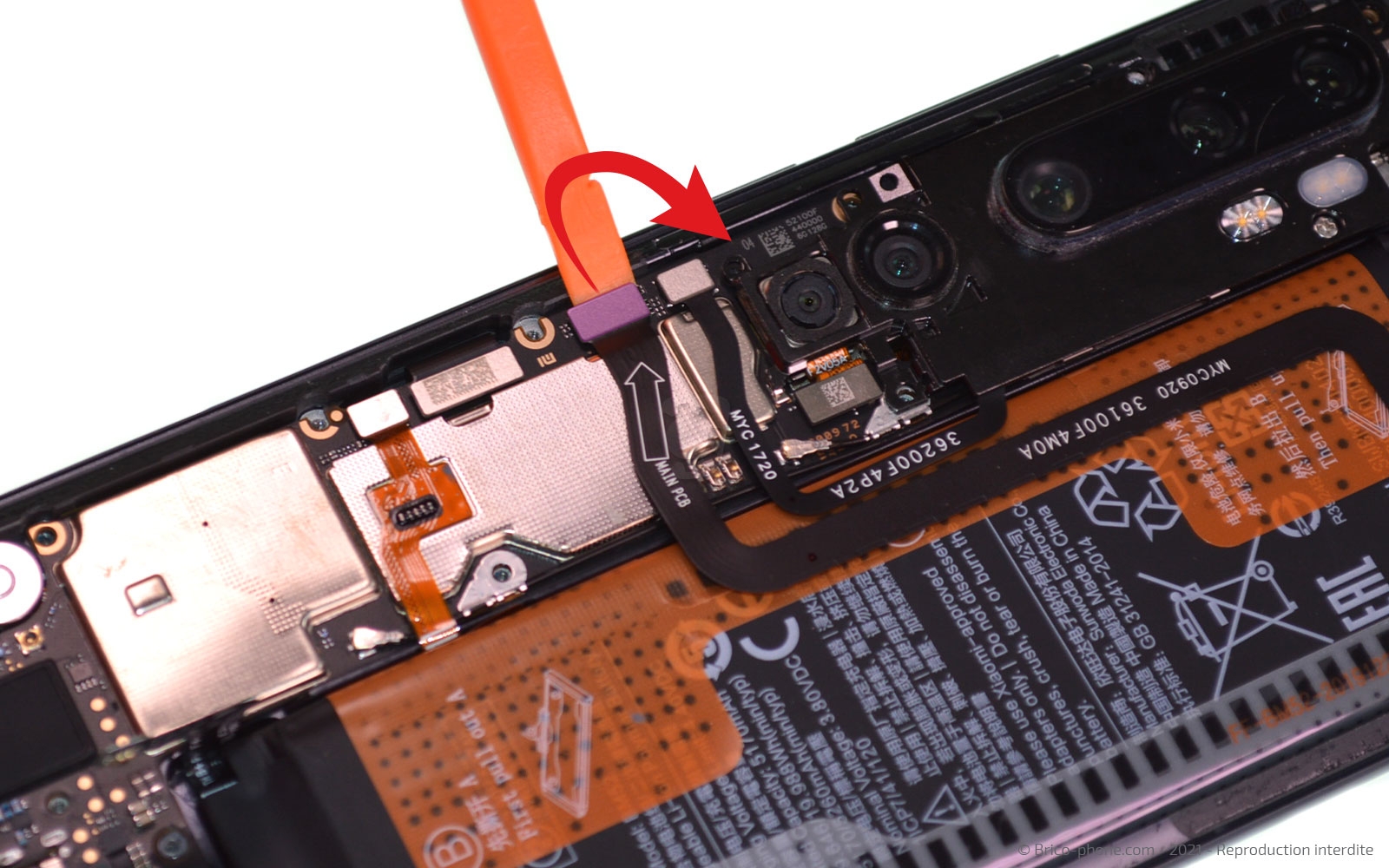 changement de l'écran (vitre et LCD) sur Mi Note 10 photo 3