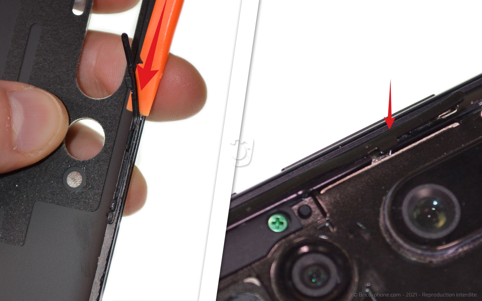 changement de l'écran (vitre et LCD) sur Mi Note 10 photo 3