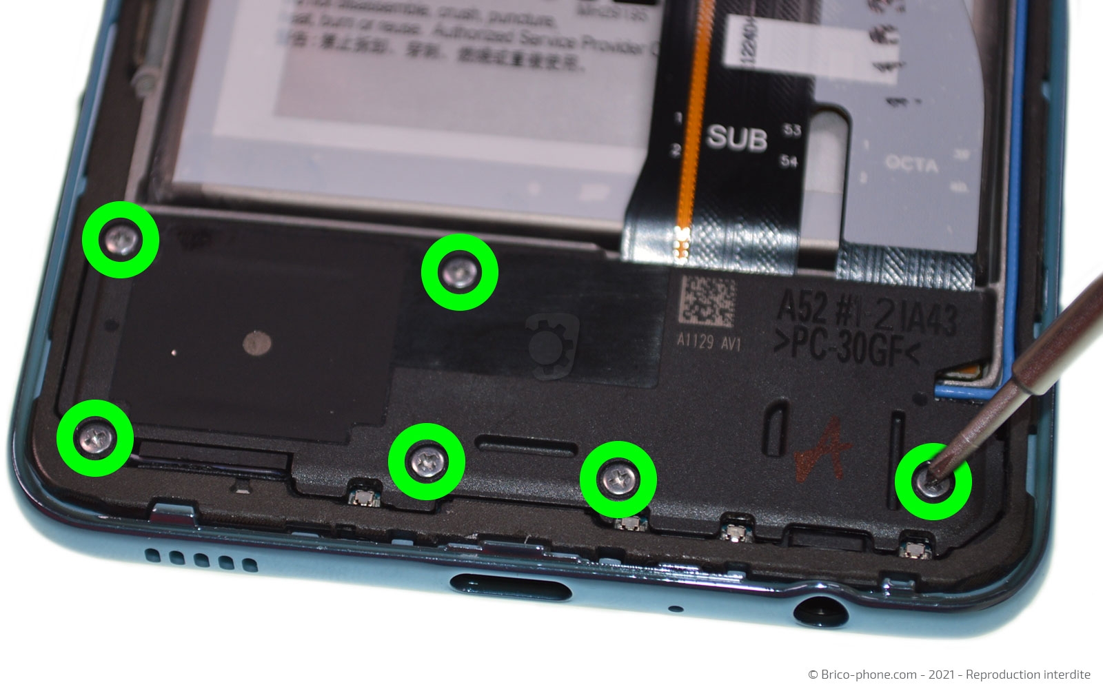 Changement du bloc écran sur Galaxy A52 photo 1