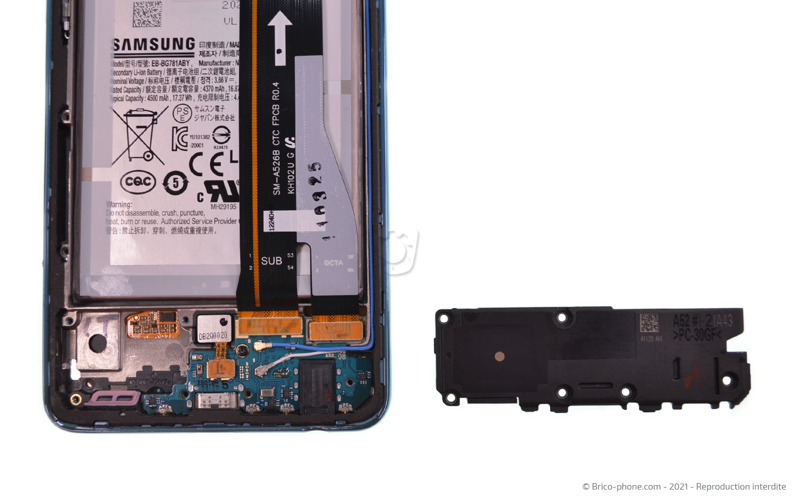 Changement du bloc écran sur Galaxy A52 photo 3